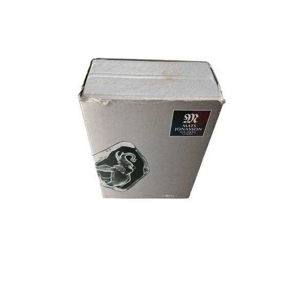 New in Box Crystal Statue Mats Jonasson Etched Ice Moose Walking - Picture 4 of 4